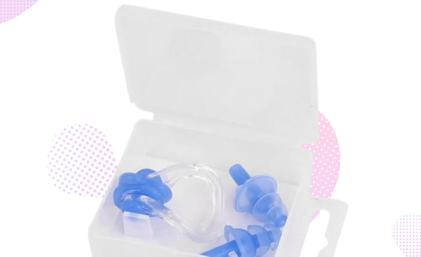 Silicone Water Sports Swimming Ear Plugs & Nose Clip Set
