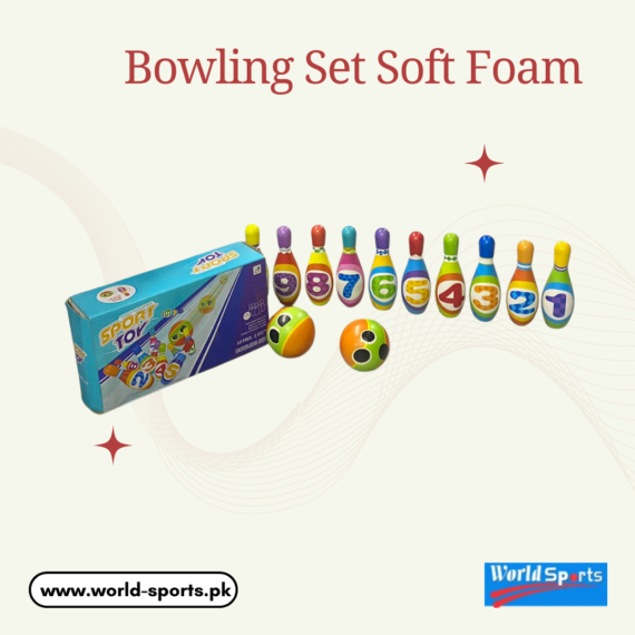 Bowling Set Soft Foam Colorful - Kids and Adults Bowling Game Set with 10 Pins and 1 Ball - Fun Indoor and Outdoor Activity