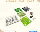 4-in-1 Chess Set - Includes Chess, Checkers, Backgammon, and Chinese Chess