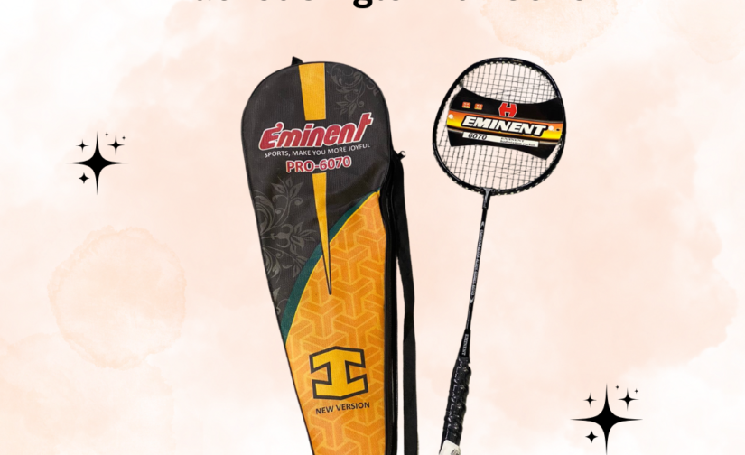 Eminent Pro-6070 Badminton Racket Single with Cover – Durable, Lightweight Racket for Recreational