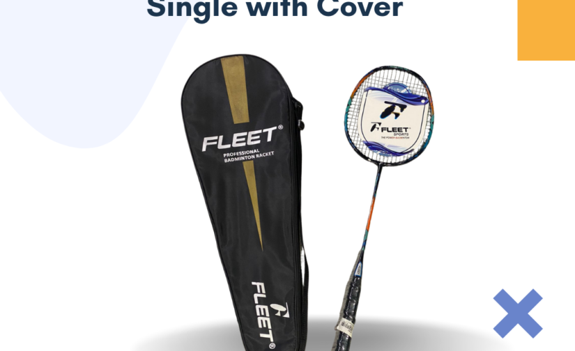 Fleet Badminton Racket Single with Cover – Lightweight, Durable Racket for Enhanced Gameplay
