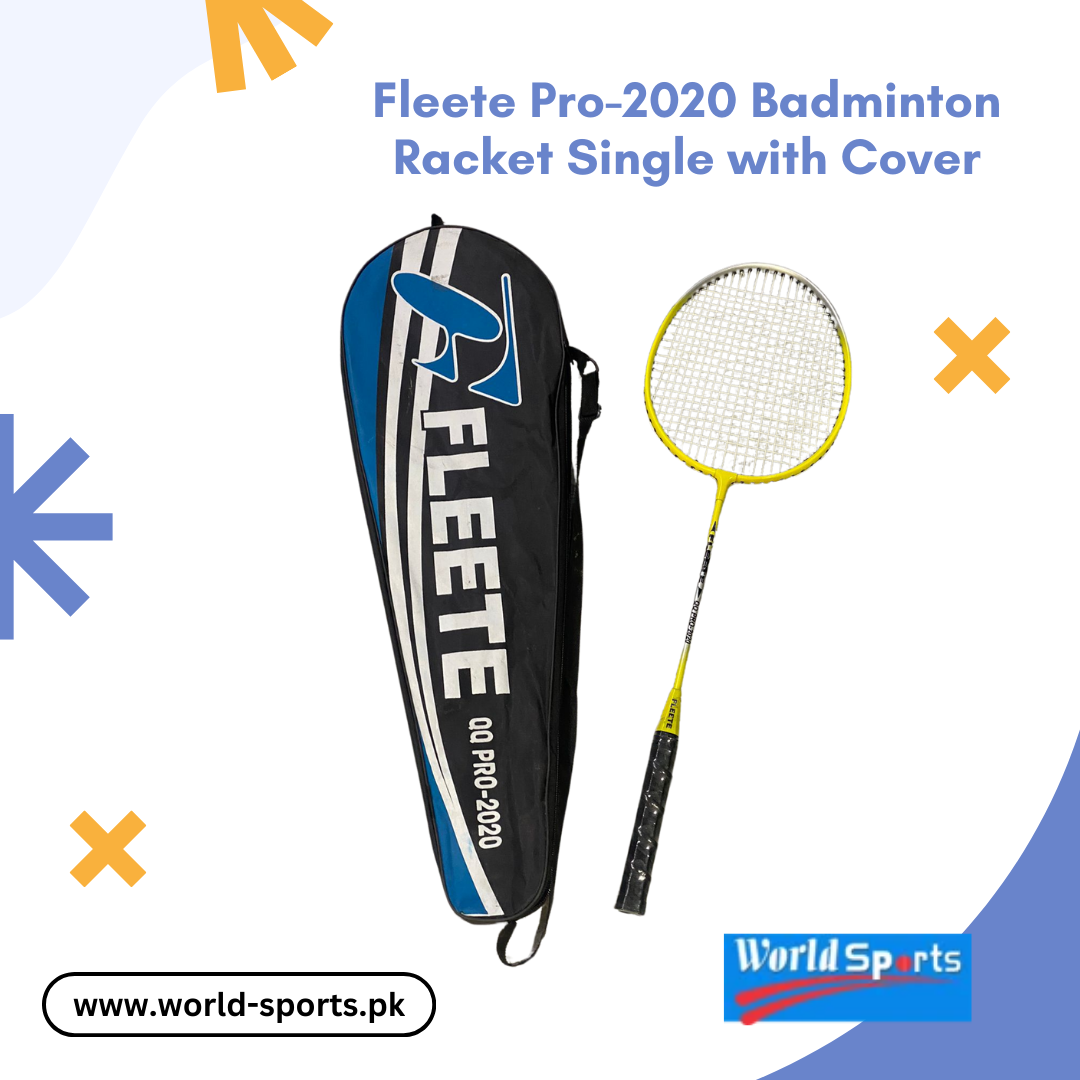 Fleet Pro-2020 Badminton Racket Single with Cover – Lightweight, Durable Racket for Precision and Power