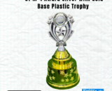 GT M-4 Award Silver with Gold Base Plastic Trophy – Premium Recognition Award for Sports, Academic, and Corporate Achievements