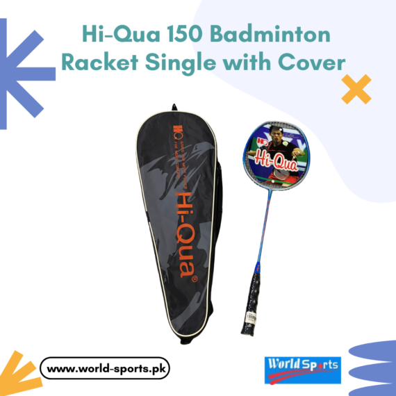 Hi-Qua 150 Badminton Racket Single with Cover – Lightweight and Durable Racket for All-Around Play