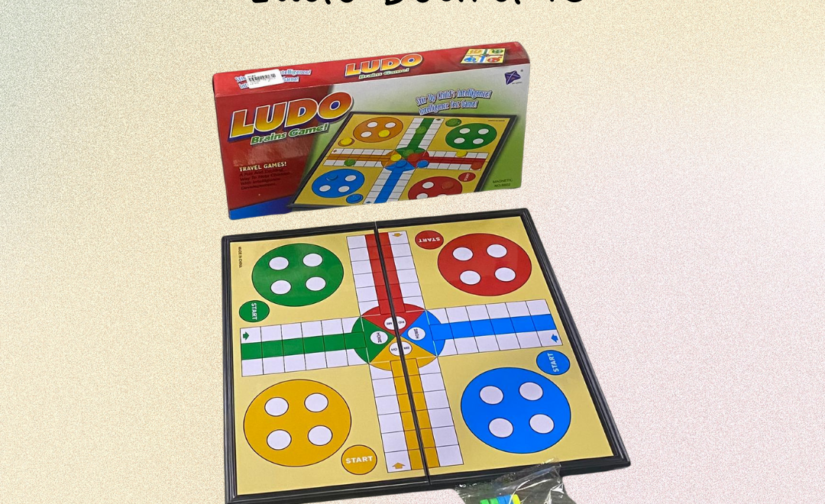 Magnetic Folding Ludo Board 13" - Portable Ludo Game with Magnetic Pieces, Ideal for Travel and Family Fun