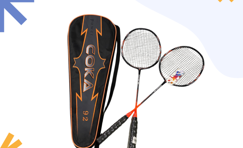 Pair of Coka 92 Badminton Rackets with Cover – Lightweight and Durable Rackets for High-Performance Play