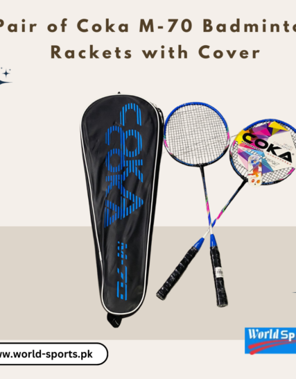 Pair of Coka M-70 Badminton Rackets with Cover – Lightweight, Durable, and High-Performance Rackets