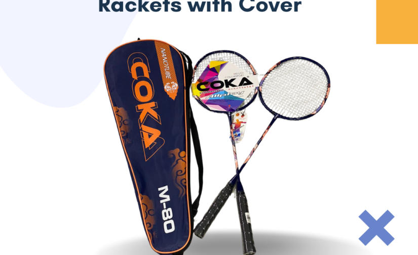 Pair of Coka M-80 Badminton Rackets with Cover – Lightweight, Durable, and High-Performance Rackets