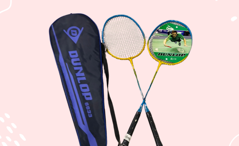 Pair of Dunlop 6633 Badminton Rackets with Cover – Durable and Lightweight Rackets for Enhanced Performance