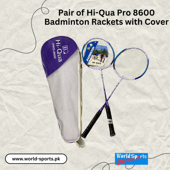 Hi-Qua Pro 8600 Badminton Racket Set – Pair of High-Performance Rackets with Cover