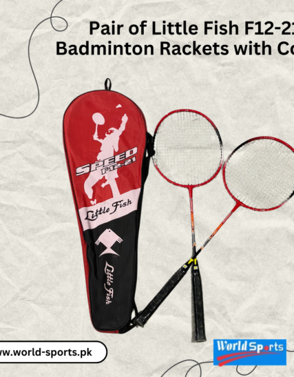 Pair of Little Fish F12-21 Badminton Rackets with Cover – Lightweight and Durable Rackets for Precision and Power