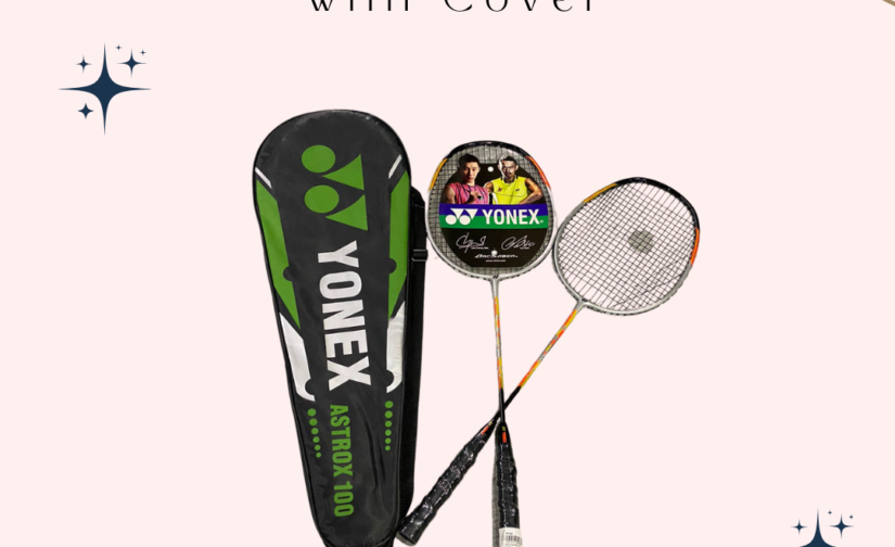 Pair of Yonex Astrox 100 Badminton Rackets with Cover – High-Performance Rackets for Power & Precision