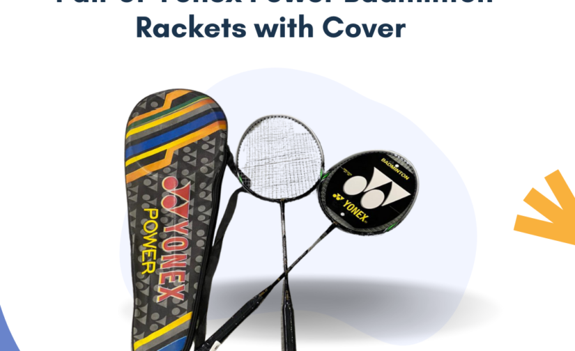 Yonex Power Badminton Racket Set – Pair of High-Performance Rackets with Protective Cover