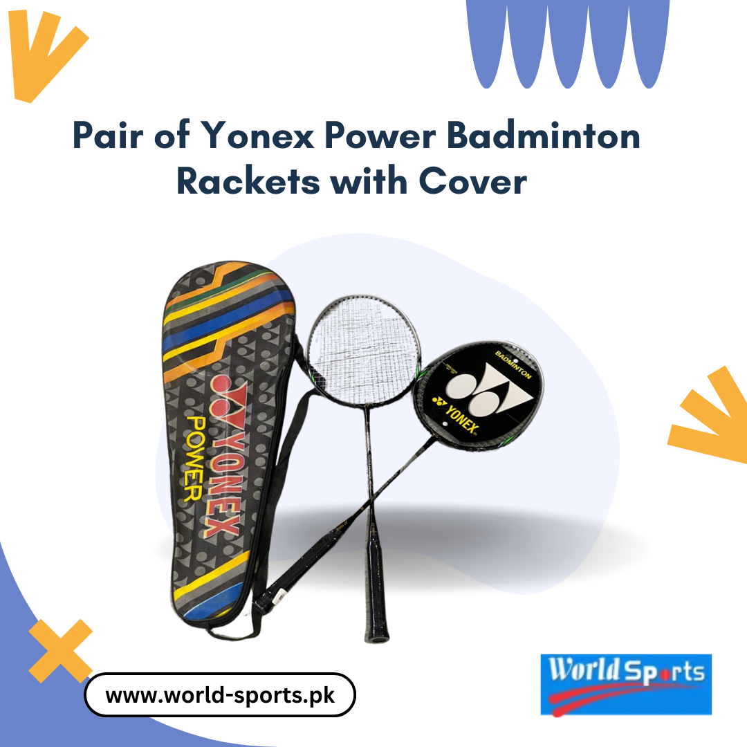 Yonex Power Badminton Racket Set – Pair of High-Performance Rackets with Protective Cover