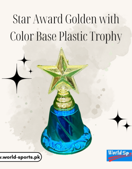 Star Award Golden with Color Base Plastic Trophy – Premium Achievement & Excellence Award