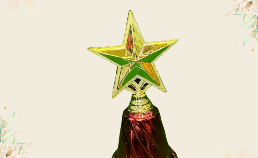 Star Award Golden with Color Base Plastic Trophy – Ideal Recognition for Sports, Academic, and Corporate Achievement