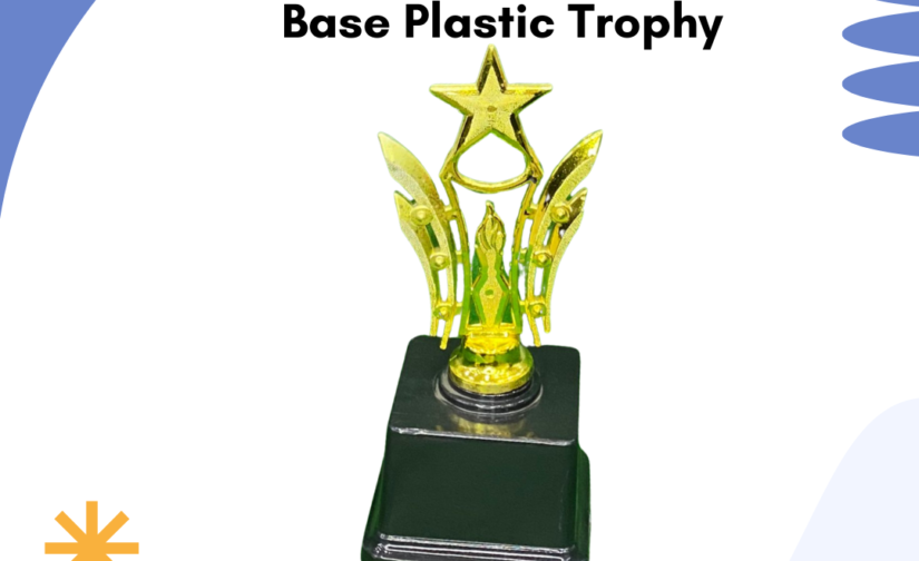 Top Star Golden with Black Base Plastic Trophy – Premium Award for Achievement and Excellence