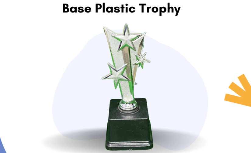 Tree Star Silver with Black Base Plastic Trophy – Premium Award for Achievement and Recognition