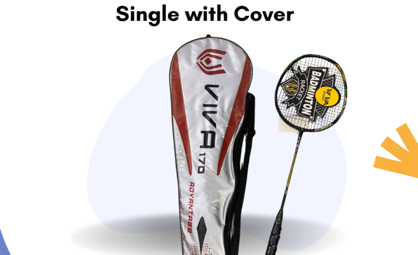 Viva 170 Badminton Racket Single with Cover – Lightweight and Durable for Consistent Performance