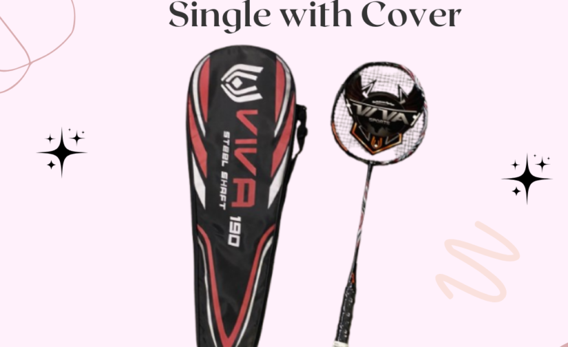 Viva 190 Badminton Racket Single with Cover – Durable and Lightweight Racket for Recreational and Competitive Play