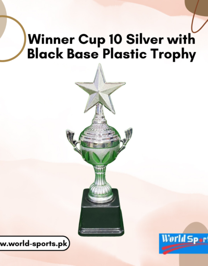 Winner Cup 10 Silver with Black Base Plastic Trophy – Elegant Award for Events and Achievements