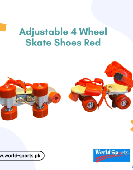 Adjustable 4-Wheel Skate Shoes Red | Premium Inline Skates for Kids & Adults