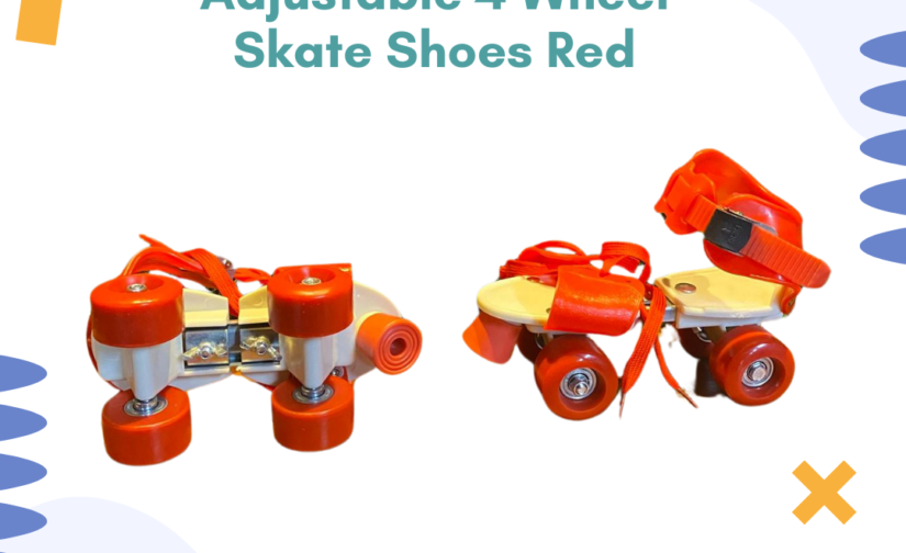 Adjustable 4-Wheel Skate Shoes Red | Premium Inline Skates for Kids & Adults
