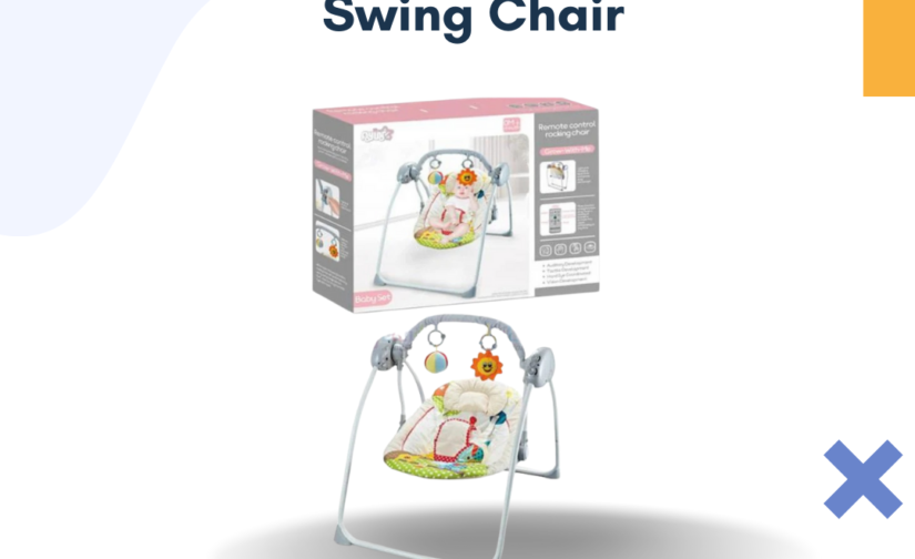 Baby Electric Swing Chair | Soft & Comfortable Rocking Chair with Hanging Toys