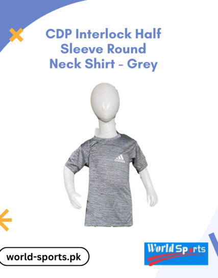 CDP Interlock Half Sleeve Round Neck Shirt - Grey | Classic Style and Premium Comfort