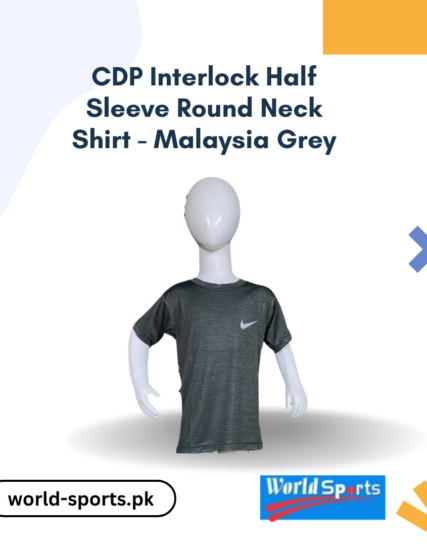 CDP Interlock Half Sleeve Round Neck Shirt - Malaysia Grey | Comfortable Cotton Shirt for Casual Wear