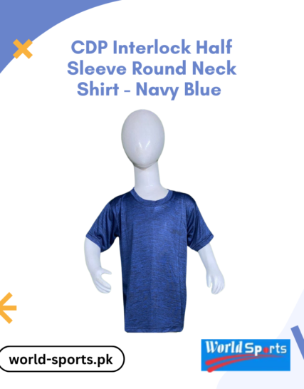 CDP Interlock Half Sleeve Round Neck Shirt - Navy Blue | Soft and Comfortable Cotton Shirt for Everyday Wear