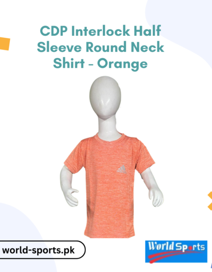 CDP Interlock Half Sleeve Round Neck Shirt - Orange | Soft Cotton Shirt for Comfort and Style