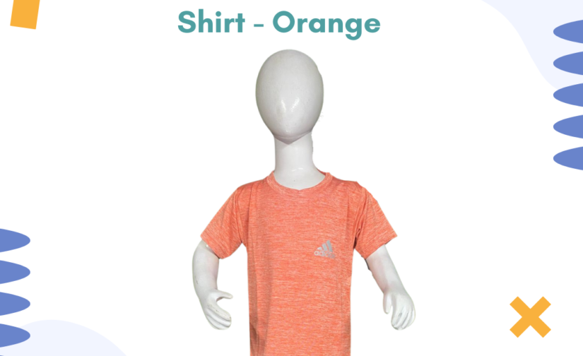 CDP Interlock Half Sleeve Round Neck Shirt - Orange | Soft Cotton Shirt for Comfort and Style