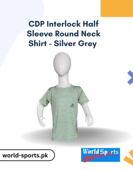 CDP Interlock Half Sleeve Round Neck Shirt - Silver Grey | Stylish Comfort with a Modern Touch