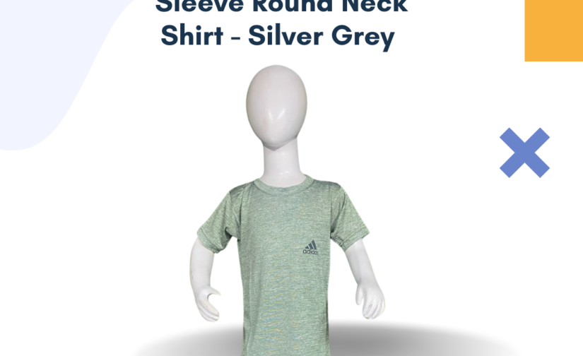 CDP Interlock Half Sleeve Round Neck Shirt - Silver Grey | Stylish Comfort with a Modern Touch
