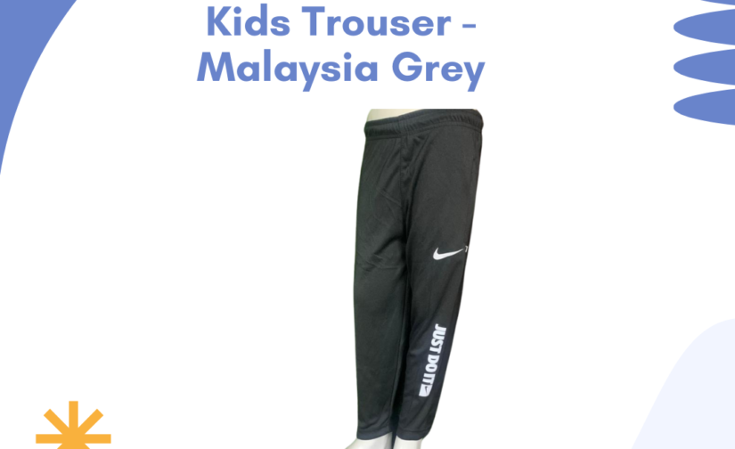 CDP Interlock Kids Trouser - Malaysia Grey | Soft, Durable, and Stylish