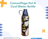Camouflage Hot & Cool Water Bottle | Insulated Stainless Steel Thermal Bottle for Hot and Cold Beverage Control