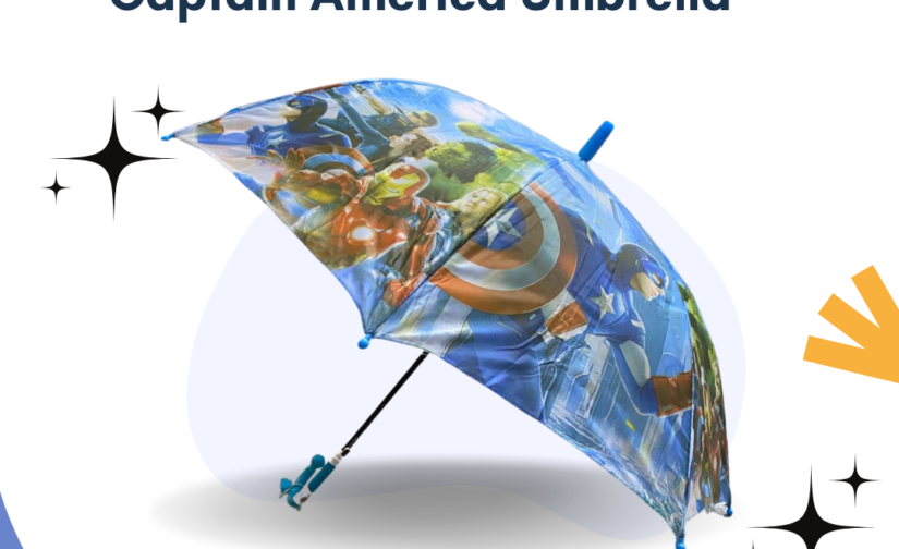 Captain America Umbrella - Stylish and Durable Superhero-Themed Umbrella for Kids and Adults