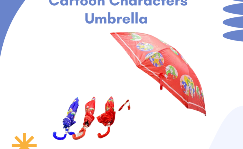 Kids Cartoon Characters Umbrella – Colorful, Fun, and Durable Rain Protection