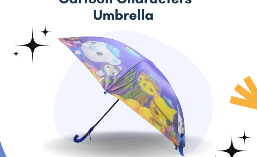 Cartoon Characters Umbrella - Vibrant and Fun Umbrella Featuring Beloved Cartoon Designs for Kids