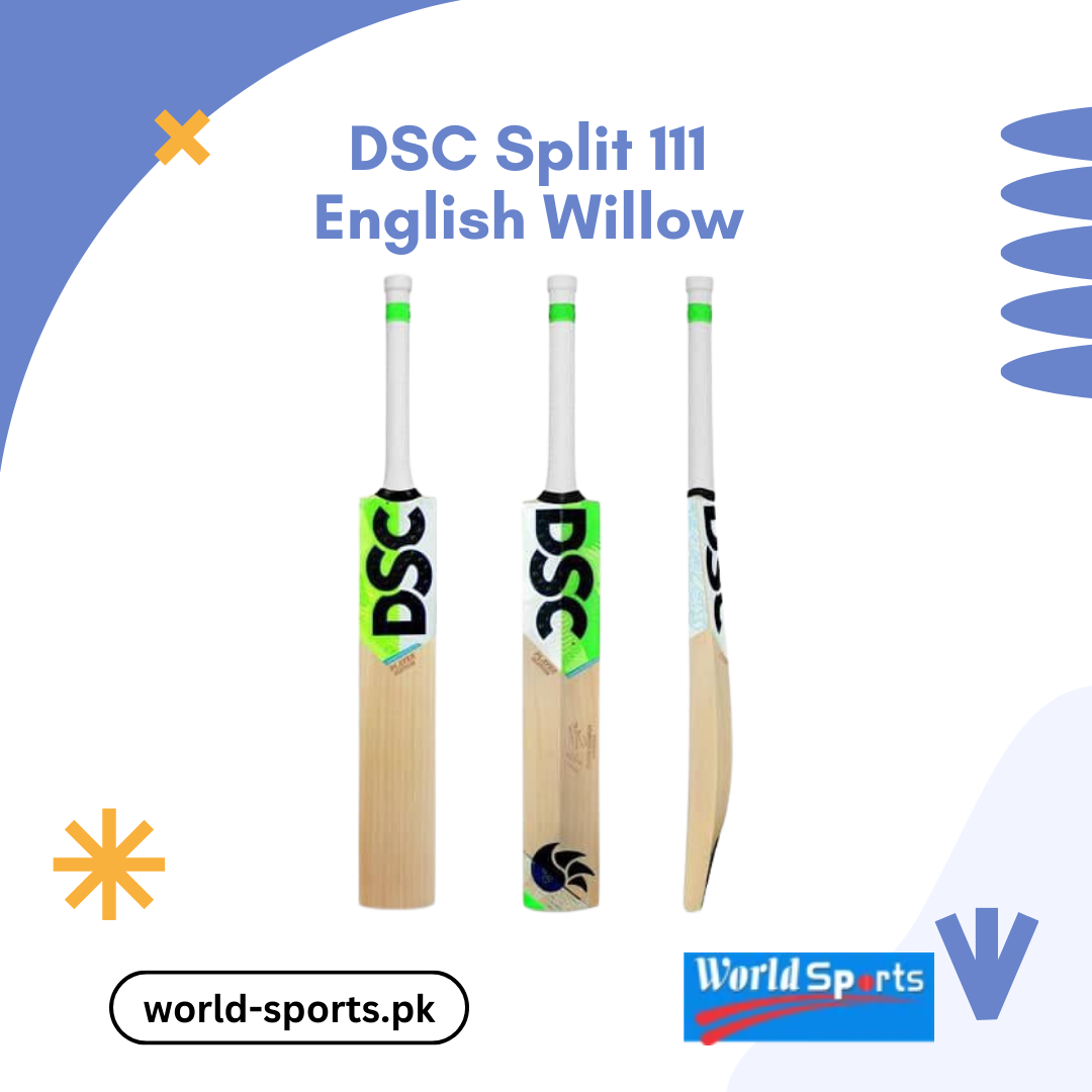 DSC Split 111 English Willow Cricket Bat - Premium Lightweight Bat for Power and Precision