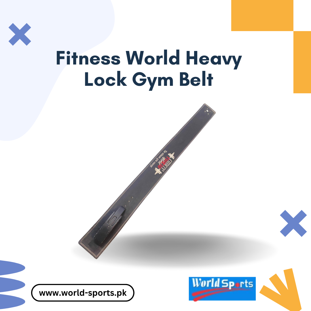 Fitness World Heavy Lock Gym Belt – Premium Back Support for Weightlifting and Strength Training