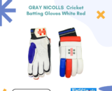 Gray Nicolls Cricket Batting Gloves White Red – Premium Comfort, Protection, and Grip for Cricketers