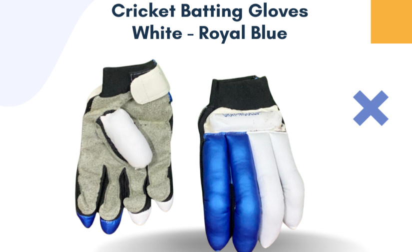 GRAY NICOLLS Cricket Batting Gloves White Royal Blue – Premium Comfort, Protection, and Grip