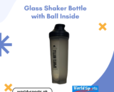 Glass Shaker Bottle with Ball Inside – 700ml BPA-Free Protein Shaker for Smooth Mixing