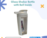 Glass Shaker Bottle with Ball Inside – 700ml Leak-Proof Protein Shaker for Smooth Mixing