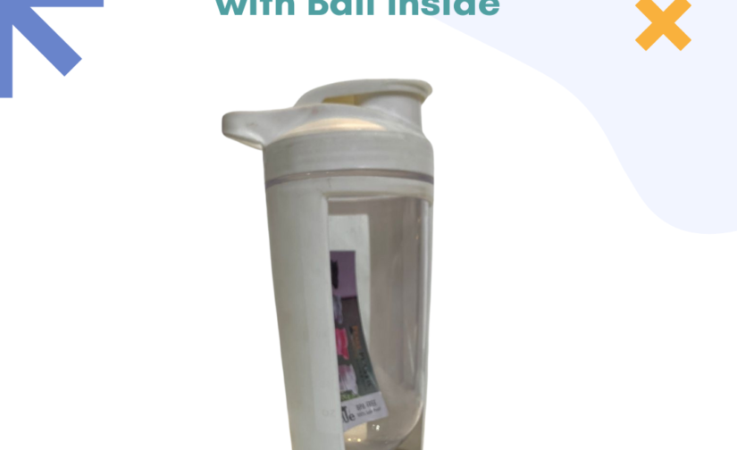 Glass Shaker Bottle with Ball Inside – 700ml Leak-Proof Protein Shaker for Smooth Mixing