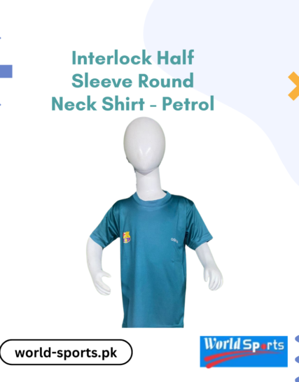 Interlock Half Sleeve Round Neck Shirt - Petrol | Premium Comfort and Stylish Fit