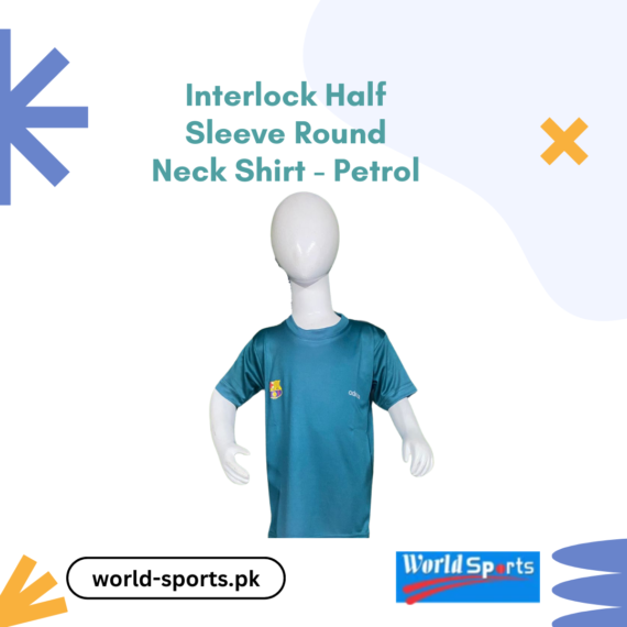 Interlock Half Sleeve Round Neck Shirt - Petrol | Premium Comfort and Stylish Fit
