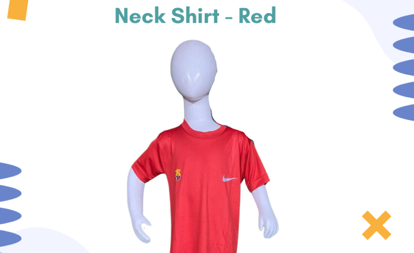 Interlock Half Sleeve Round Neck Shirt - Red | Soft and Comfortable Cotton Shirt for Everyday Style